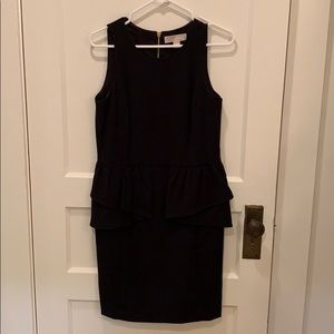 Michael Kors Black Peplum Sleeveless Dress
